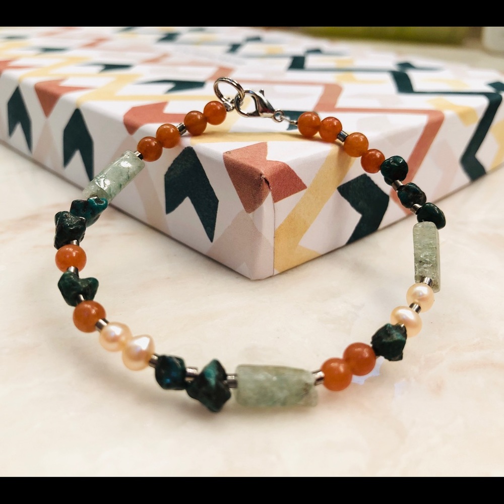 Pearl and turquoise bracelet